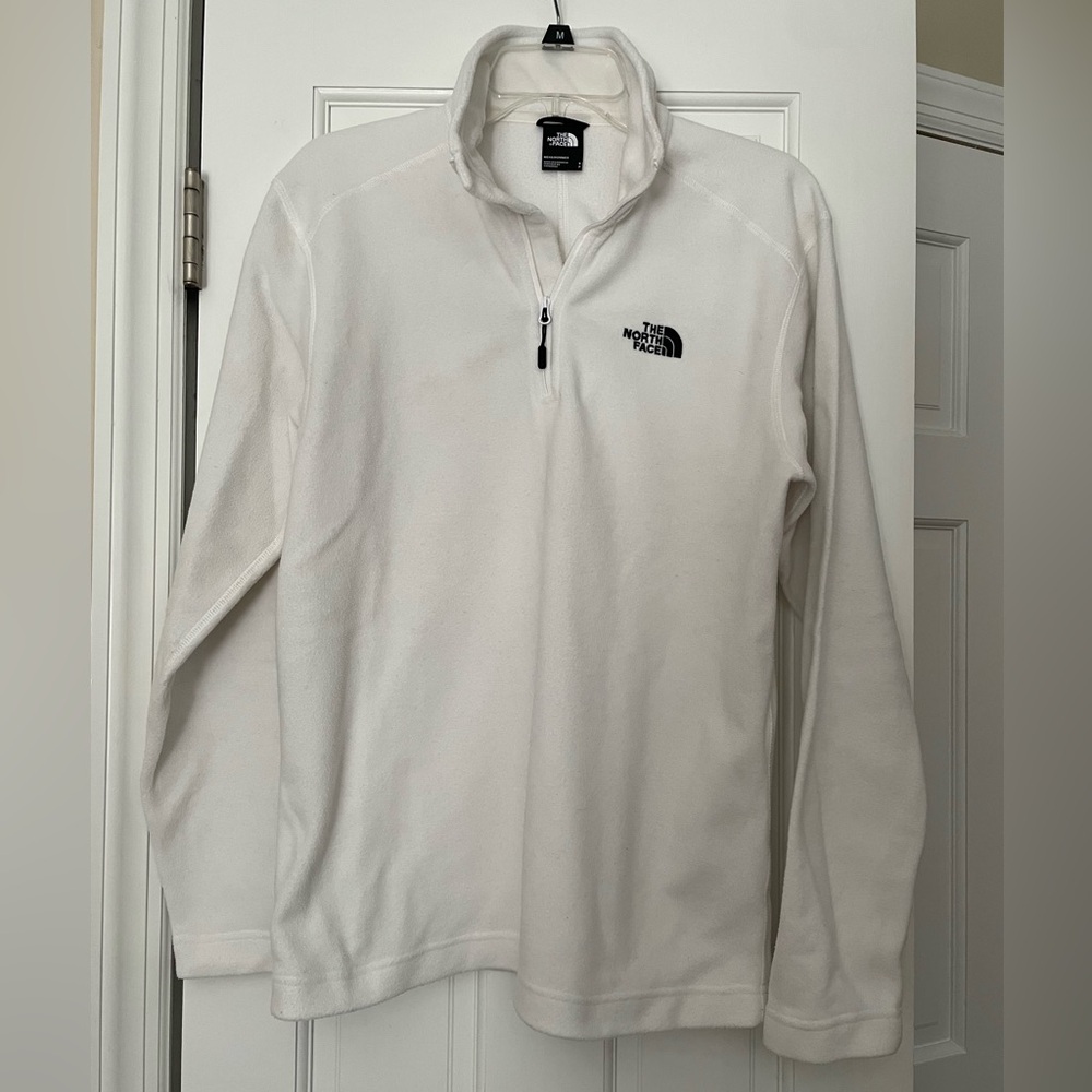 The North Face Unisex Small Classic White 1/4 Zip Pullover
